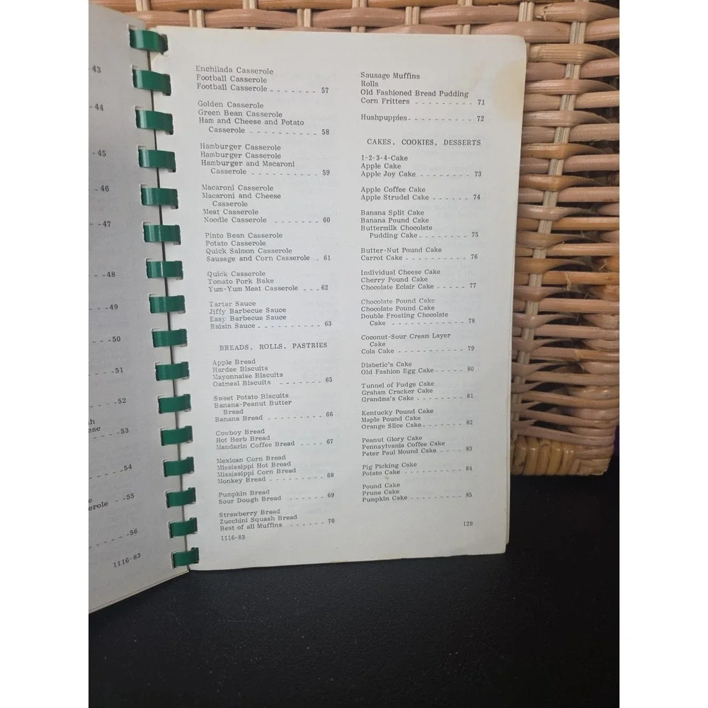 Ladies Friendship Circle Cookbook Concord,‎ NC 1983 Vintage Local Recipe Book